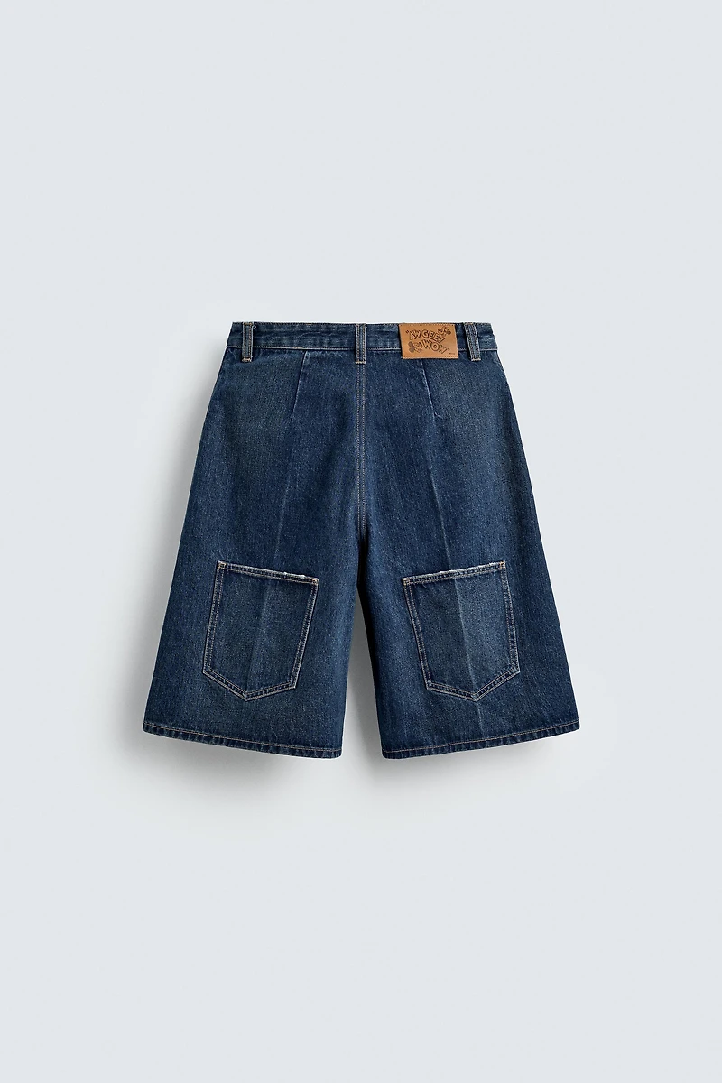 DENIM JORTS BERMUDA SHORTS HARRY LAMBERT FOR ZARA X DISNEY
