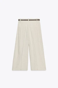 LINEN BELTED CULOTTES