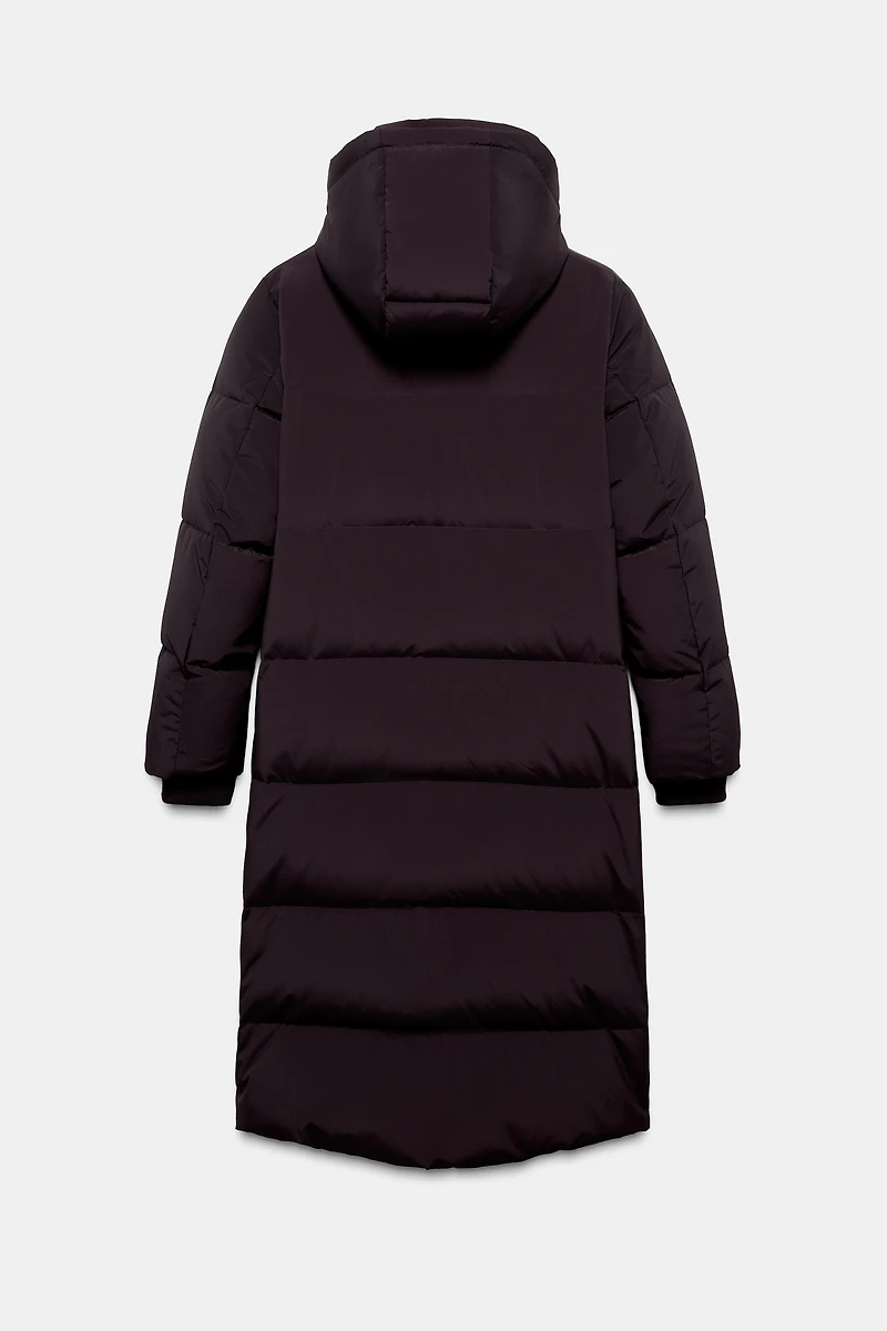 DOUDOUNE LONGUE À CAPUCHE DÉPERLANTE COUPE-VENT