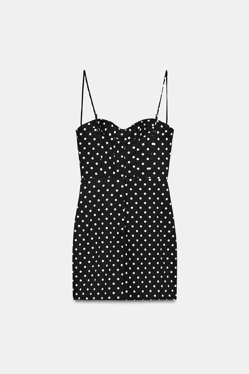POLKA DOT STRAPPY MINI DRESS