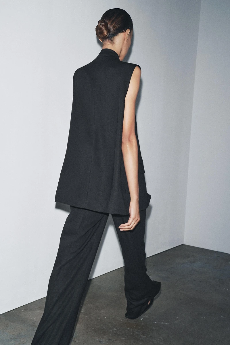 ZW COLLECTION LINEN BLEND VEST