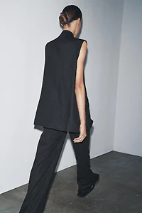 ZW COLLECTION LINEN BLEND VEST