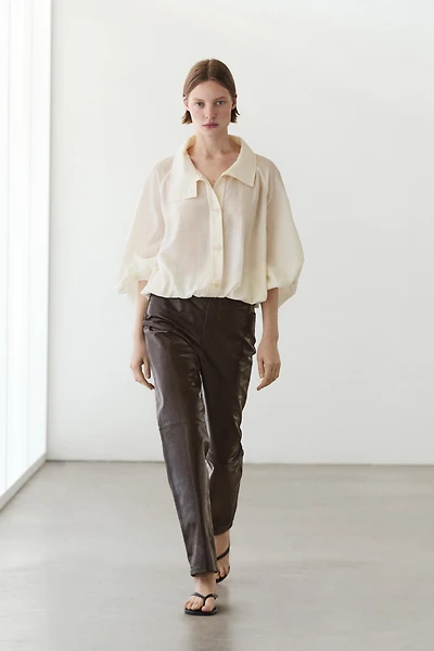 Nappa leather trousers