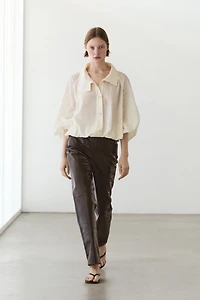 Nappa leather trousers