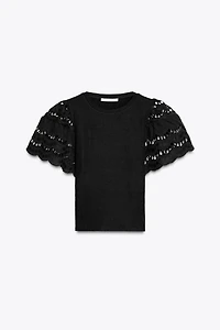 EMBROIDERED SLEEVE SHIRT