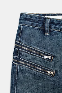 TRF ZIPPER DENIM SKIRT