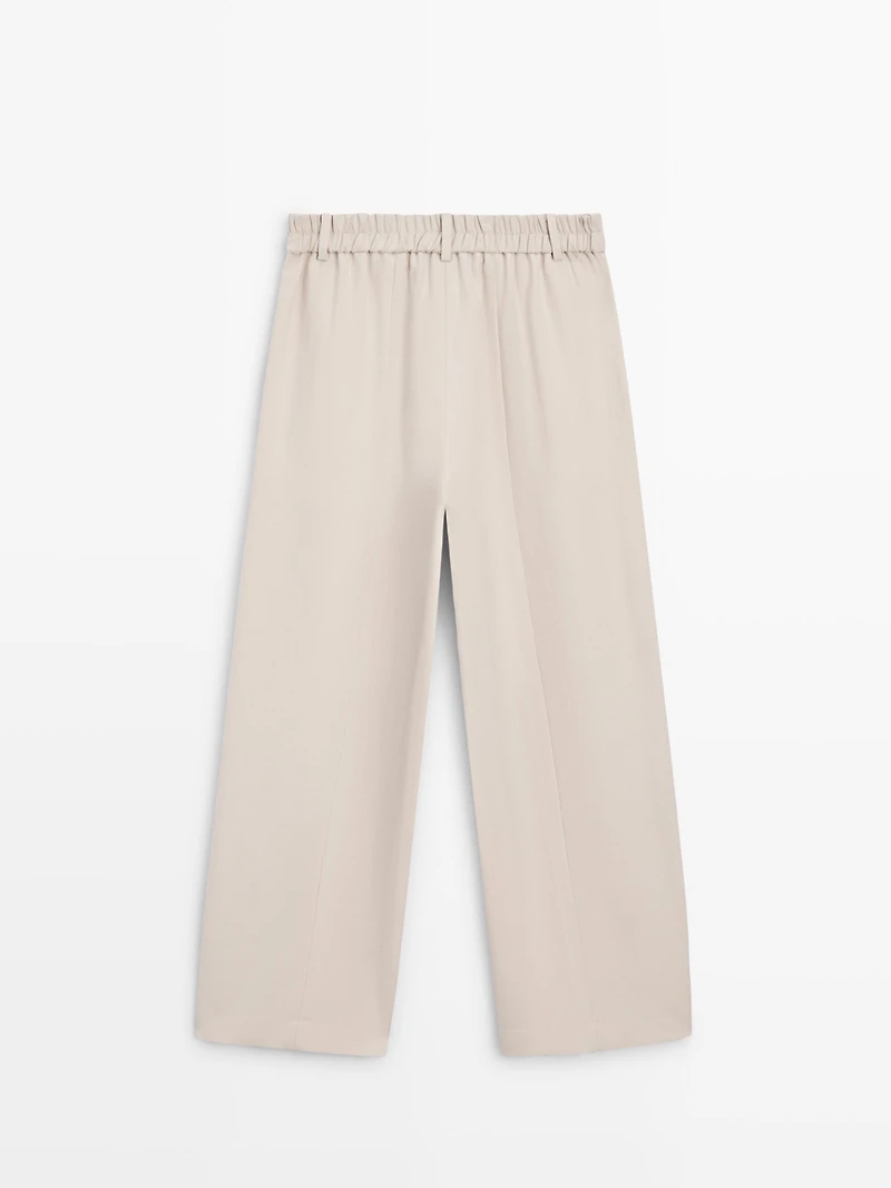 Pantalon fluide à taille élastique