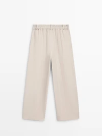 Pantalon fluide à taille élastique