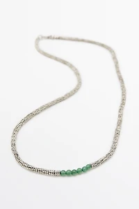 Mixed bead detail necklace