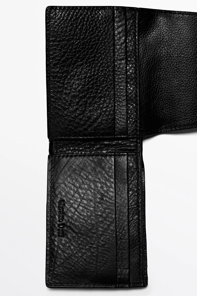 Nappa leather flap wallet