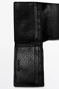 Nappa leather flap wallet
