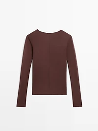 T-shirt manches longues en soie