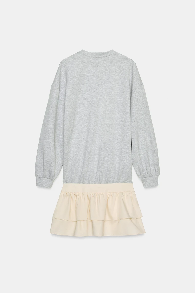 COMBINATION RUFFLE SHORT DRESS