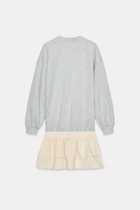 COMBINATION RUFFLE SHORT DRESS