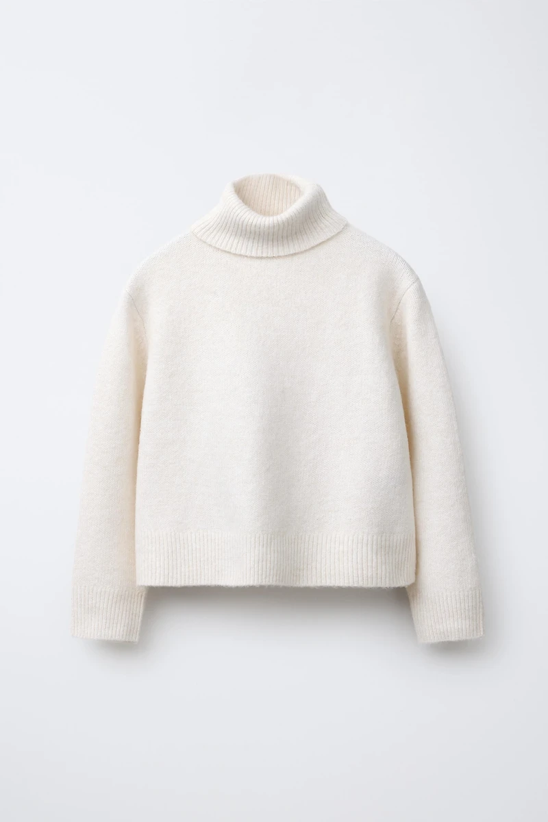 PLAIN KNIT TURTLENECK SWEATER