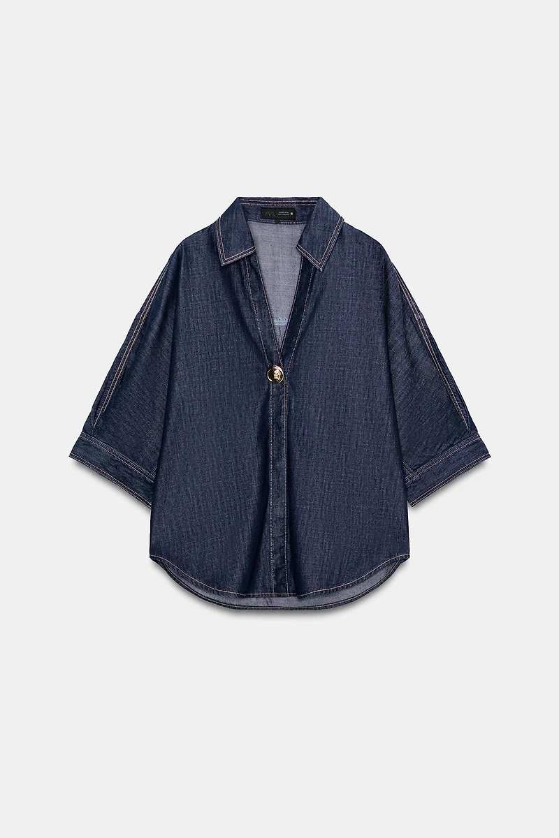 CHEMISE DENIM Z1975 À DÉCOR DORÉ