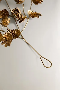 ANTIQUE-FINISH CHRISTMAS PINE CONE BRANCH ORNAMENT