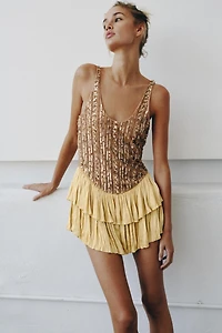LIMITED EDITION COMBINED BEADED RUFFLE BODYSUIT