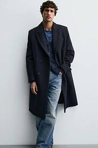 MANTEAU CROISÉ EN MÉLANGE DE LAINE MANTECO ®