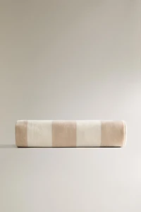 SERVIETTE DE PLAGE VELOURS RAYURES LARGES