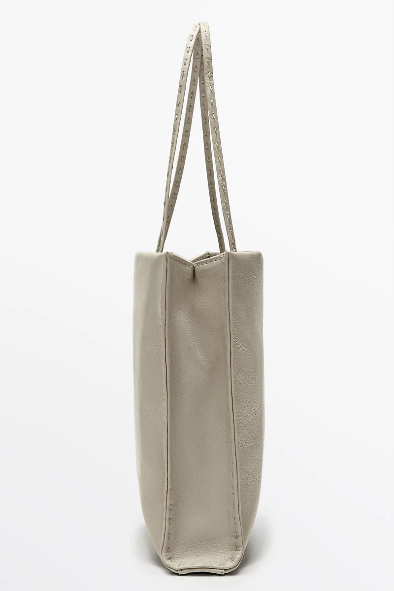 Nappa leather double compartment bag