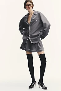 TRIM POPLIN SHIRT