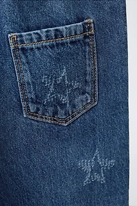 SALOPETTE LONGUE EN DENIM ÉTOILES BRODÉES