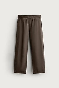 RELAXED FIT HERRINGBONE PANTS