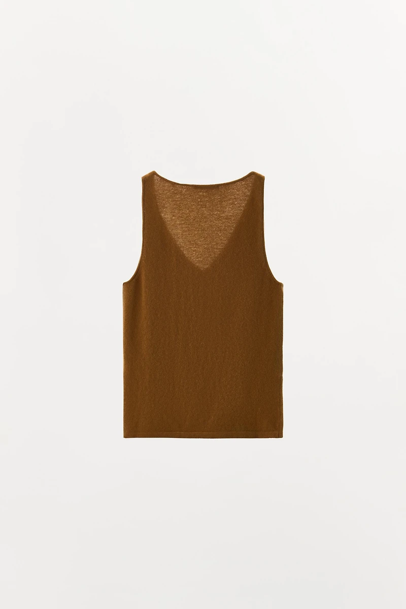 100% WOOL STRAPPY TOP