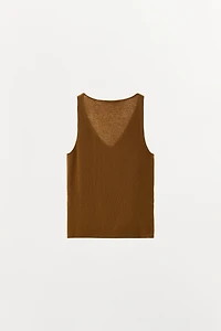 100% WOOL STRAPPY TOP