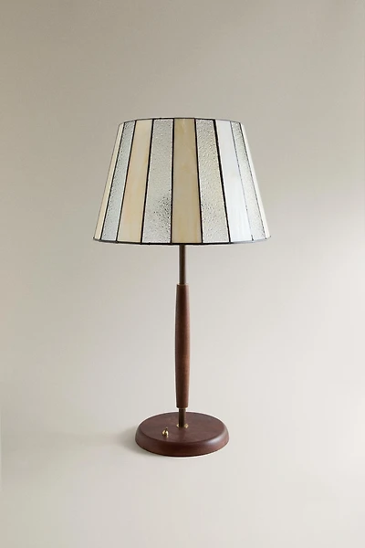 STRIPED GLASS TABLE LAMP