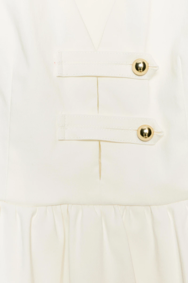GOLD BUTTON PEPLUM TOP
