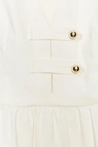 GOLD BUTTON PEPLUM TOP