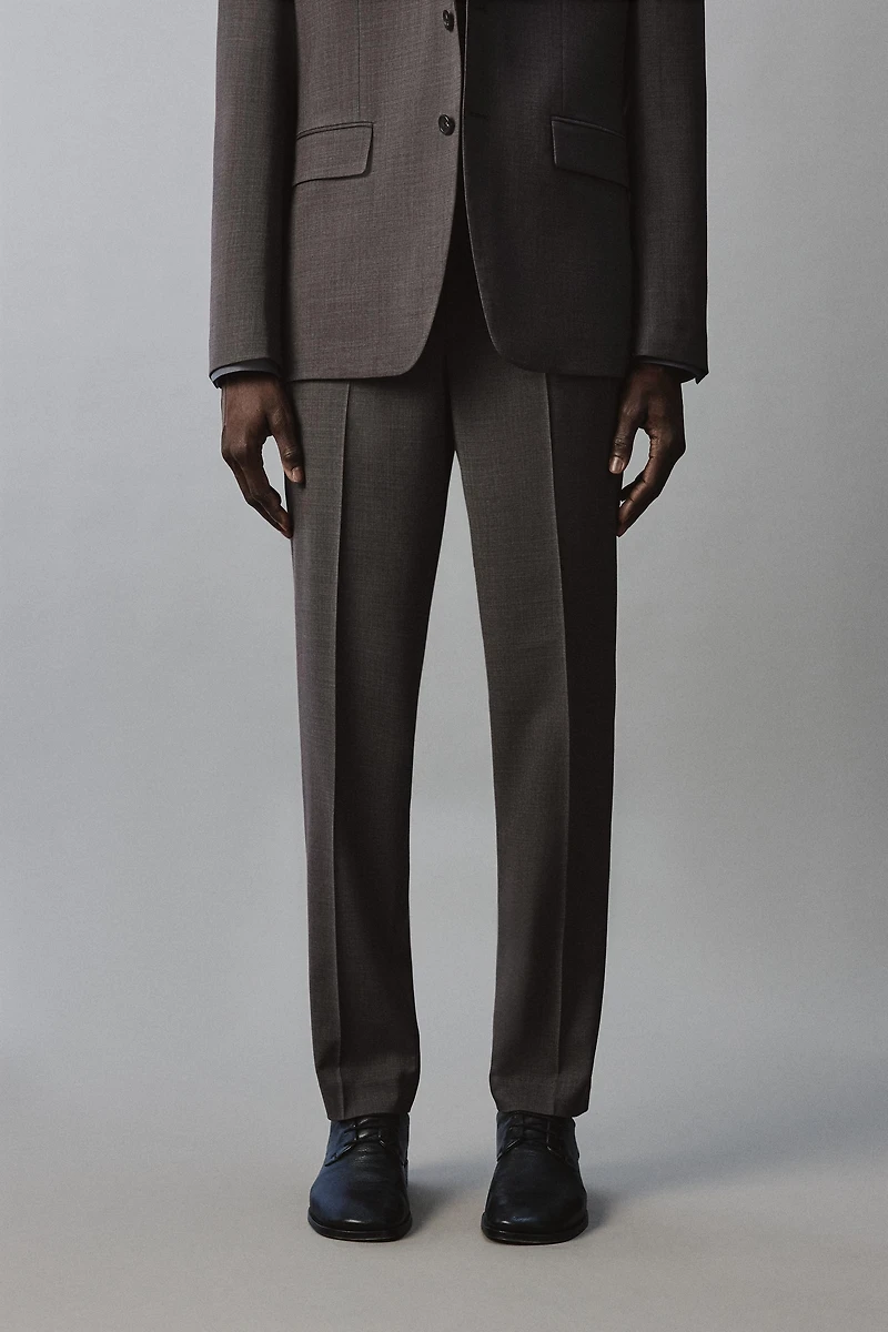 TEXTURED SUIT PANTS