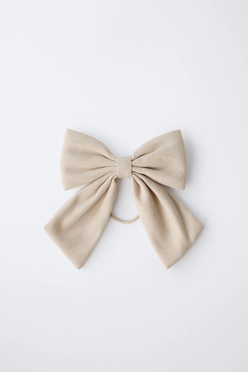 PIQUÉ BOW HAIR TIE