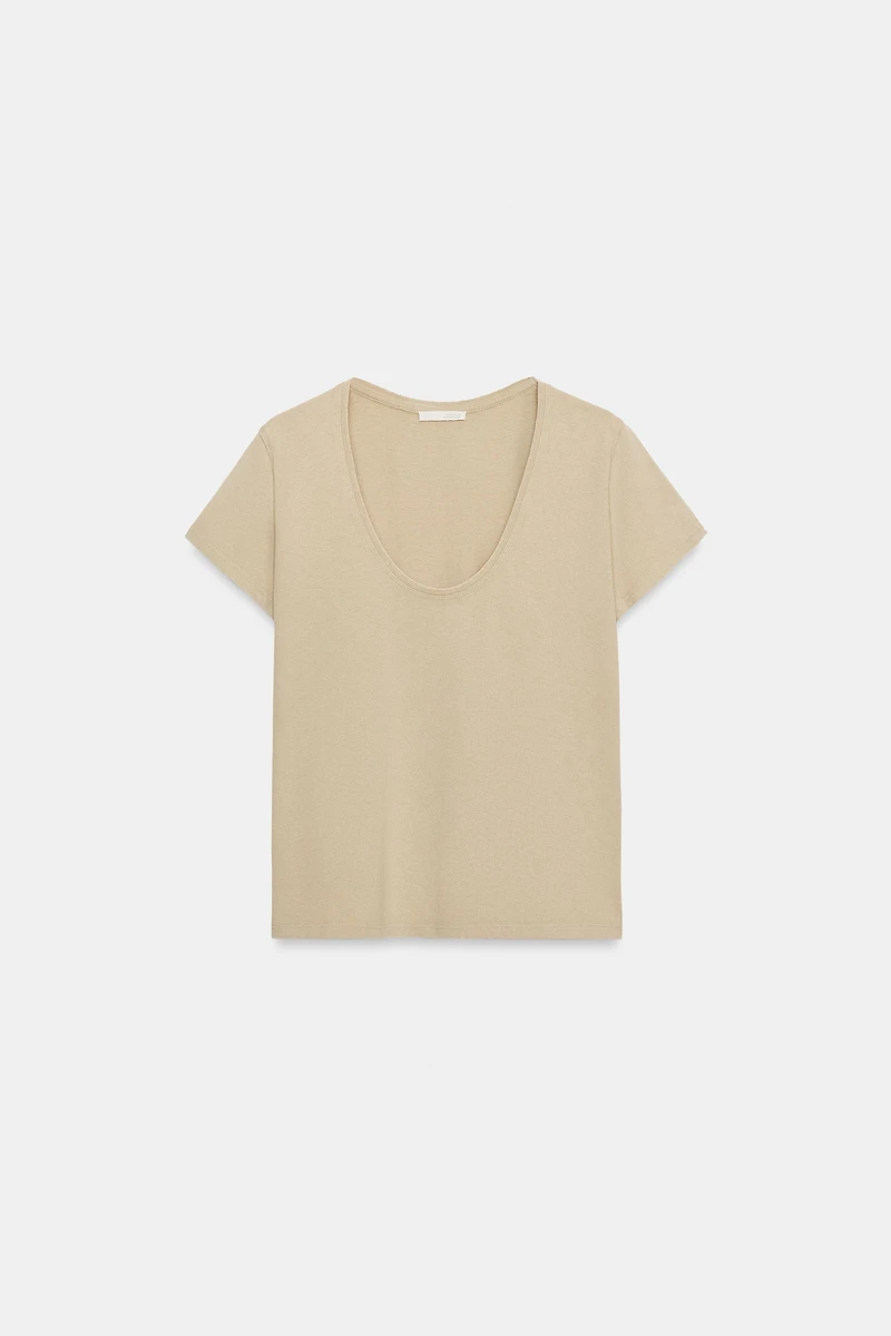 T-SHIRT EN COTON À MANCHES COURTES