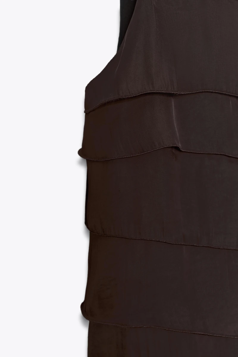 SATIN RUFFLED TOP
