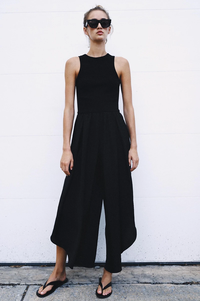COMBINED WIDE-LEG JUMPSUIT
