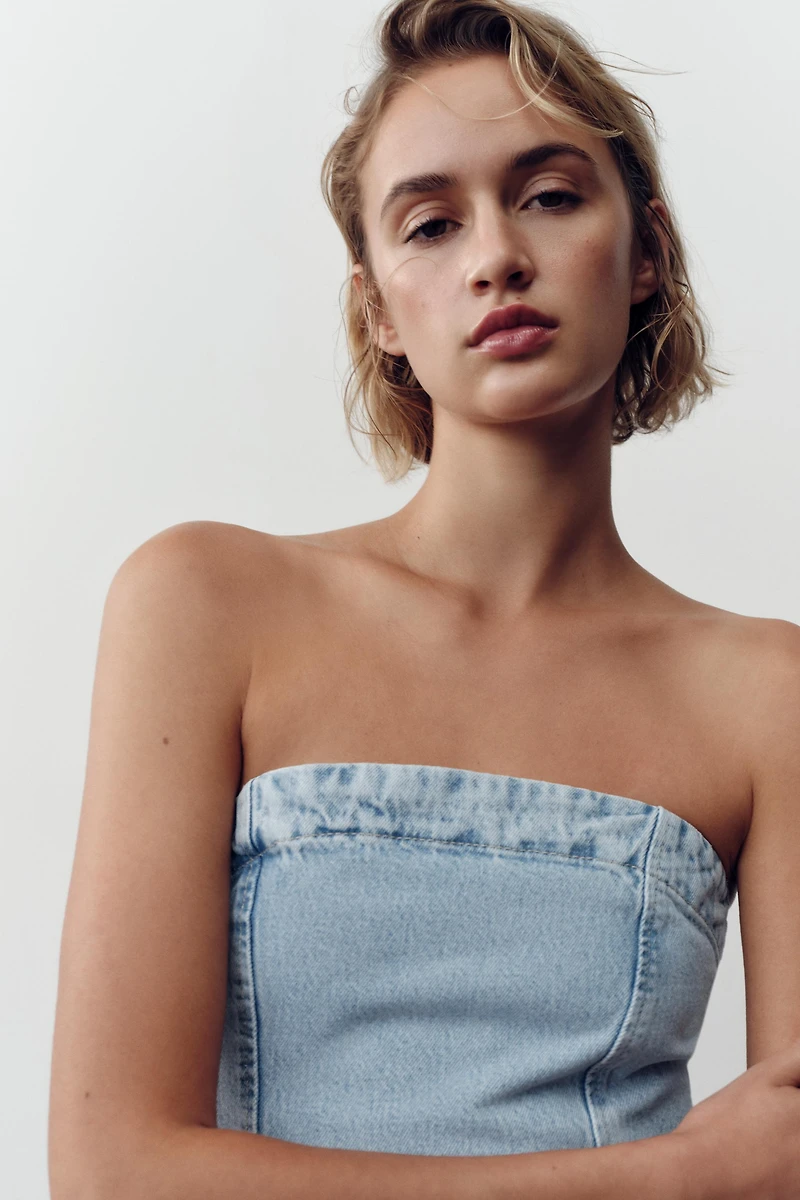 Z1975 DENIM TUBE TOP
