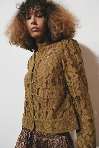 ZW COLLECTION LACE JACKET WITH BALLOON SLEEVES
