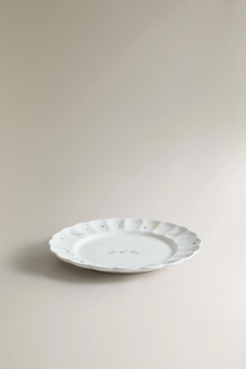 KIDS' BUNNY PORCELAIN PLATE