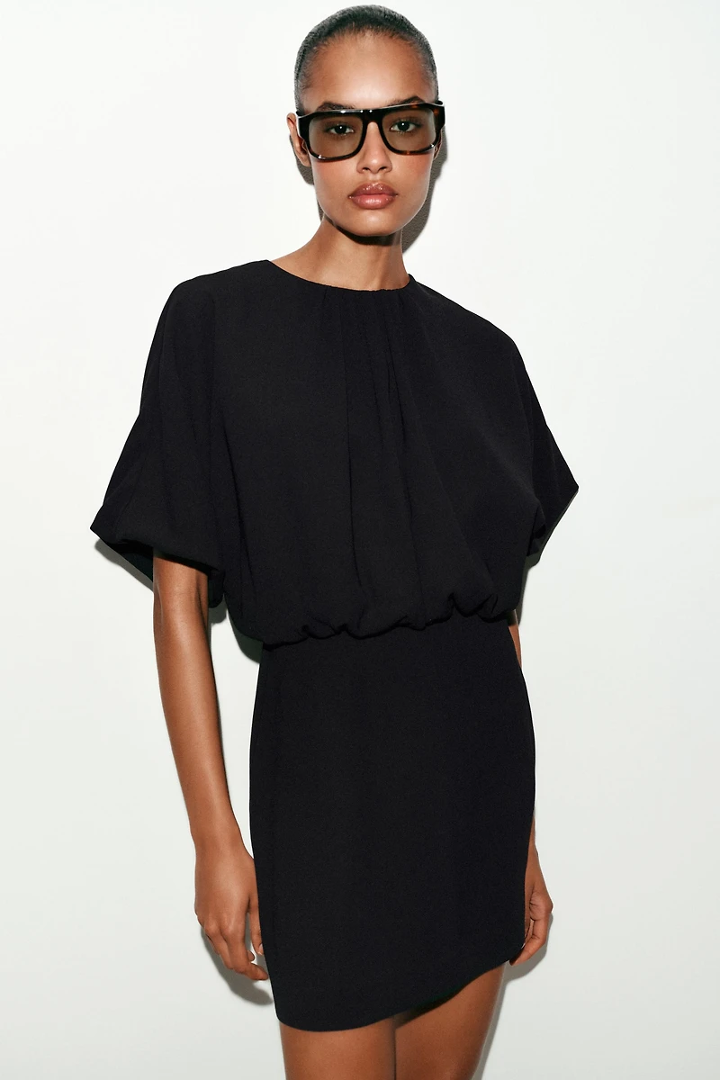 SHORT PUFF SLEEVE DRESS