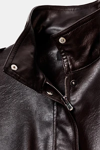 BLOUSON BOMBER EN MATIÈRE SYNTHÉTIQUE