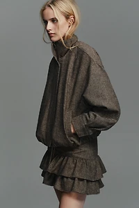 JUPE-PANTALON CHEVRON AVEC LAINE