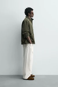 BLOUSON DÉLAVÉ COL COMBINÉ