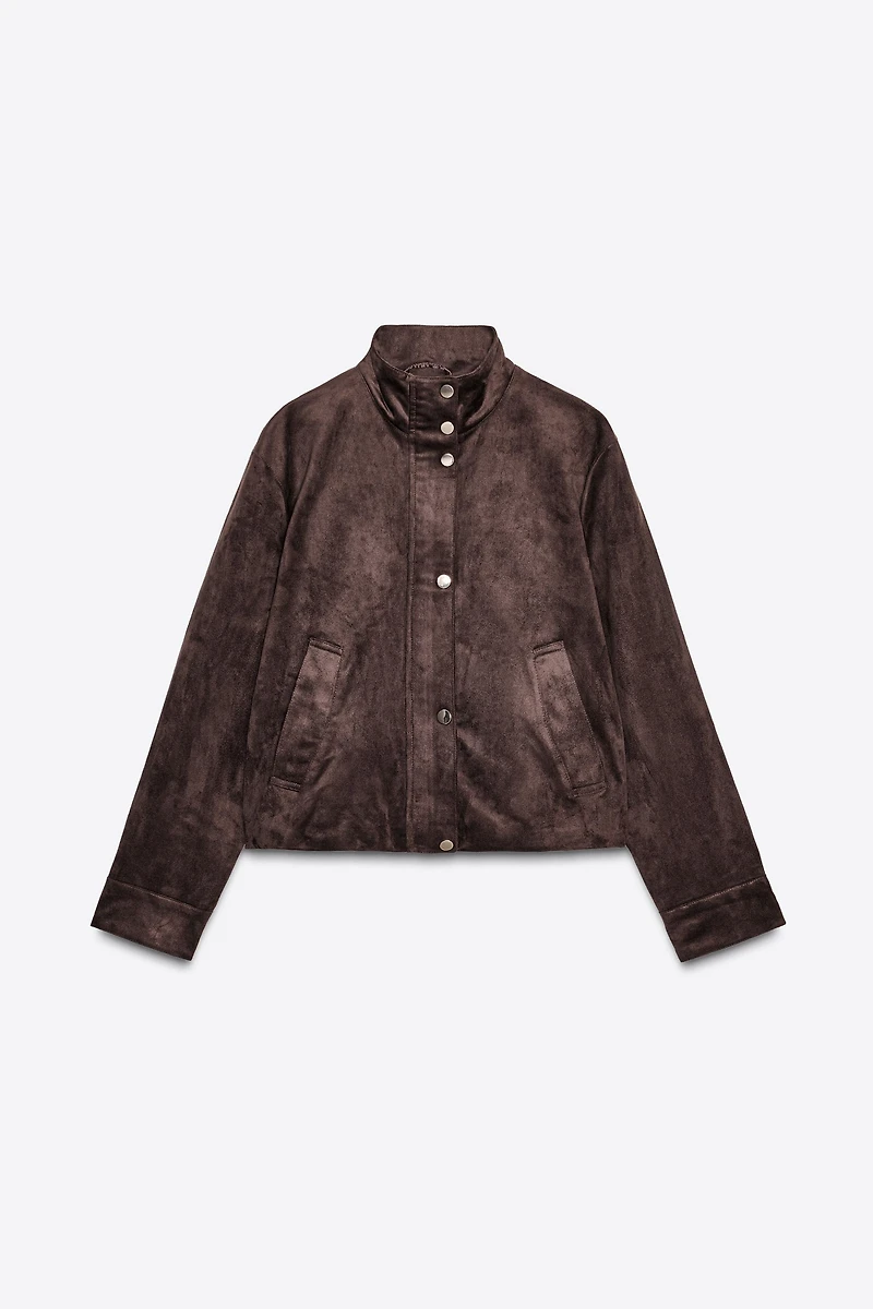 FAUX SUEDE JACKET