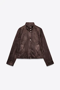 FAUX SUEDE JACKET