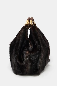 FAUX FUR MAXI BAG