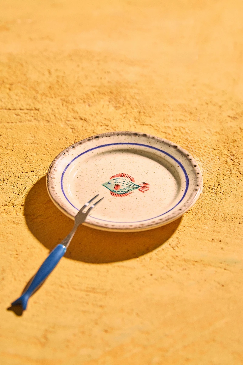 STONEWARE FISH SIDE PLATE