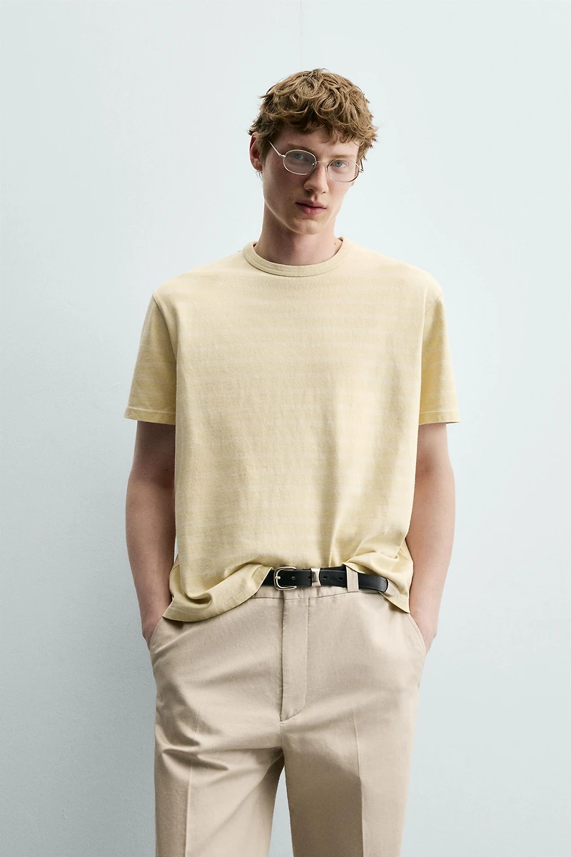 WASHED STRIPED T-SHIRT